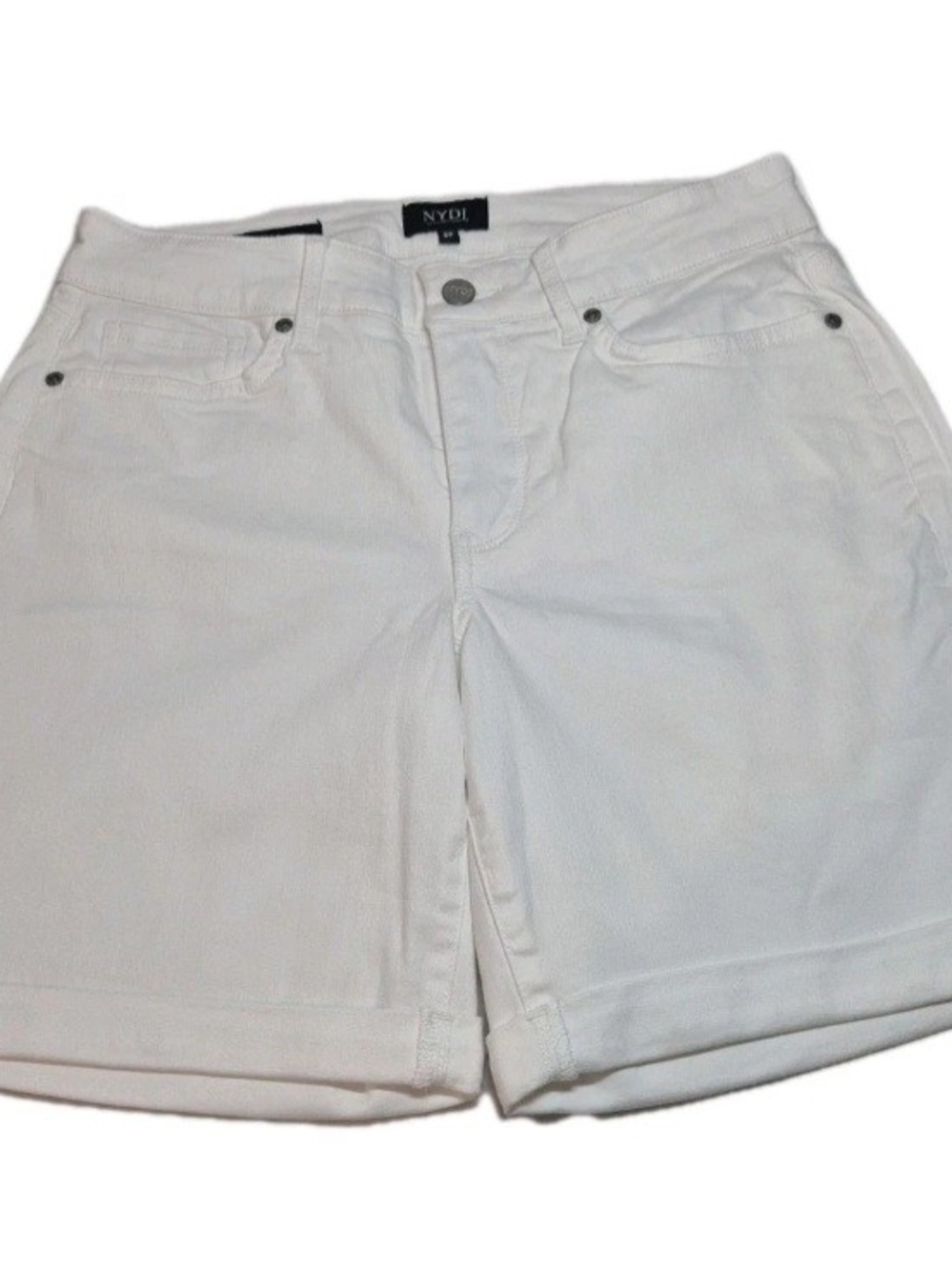 Nydj Women's Shorts Size 8P White Stretch  NWOT 37